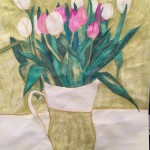 Tulips in the style of Van Gogh